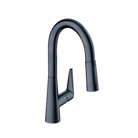 Hansgrohe Talis S Prep Kitchen Faucet, 2-Spray Pull-Down, 1.75 GPM in Brushed Black Chrome 72815341