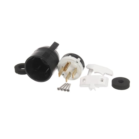 Hubbell Male Plug, Straight Blade, 50 Amp, 125/250 Volt 9451C