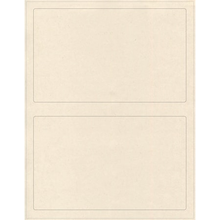 Elevate Packaging 7.75 x 4.75 in. Compostable Rectangle Labels, Blank Layflat Sheets, Sugarcane, 25PK LC1253