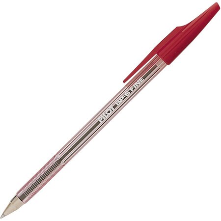 Pilot BETTER STICK BALLPOINT PEN, FINE 0.7MM, RED INK, TRANSLUCENT RED BARREL, DOZEN 37011
