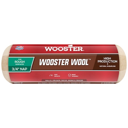 Wooster 9" Paint Roller Cover, 3/4" Nap, Shearling RR633-9