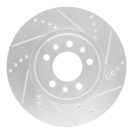 Dynamic Friction Co DFC Brake Rotor - Drilled and Slotted - Silver 631-53005R