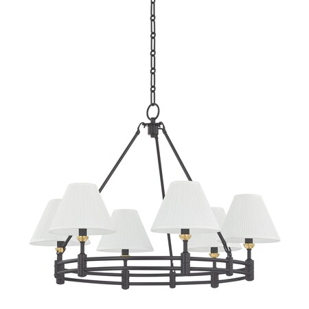 Hudson Valley Lighting Howard 6 Light Chandelier in Aged Brass/Distressed Bronze by Mark D. Sikes MDS1800-AGB/DB