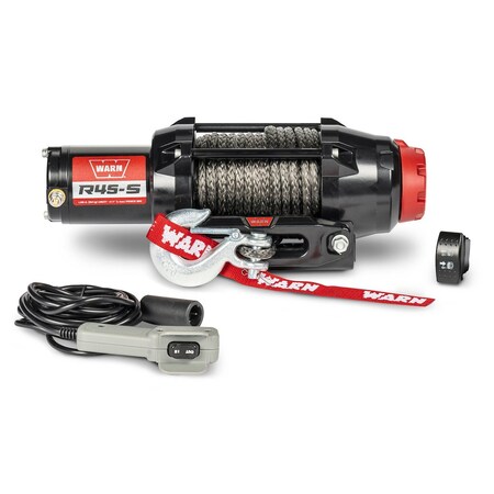 Warn Vehicle Mounted Recovery Winch 12 Volt Electric 4500 Lb Capacity Synthetic Rope 110040