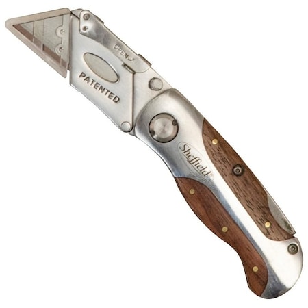 Sheffield Utility Knife, 2-1/2 in L Blade, Stainless Steel Blade, Curved Handle 12115