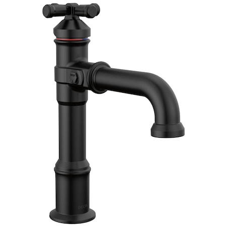 Delta Broderick Single Handle Bathroom Faucet In Matte Black 687-BL-DST