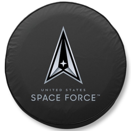 Holland Bar Stool Co United States Space Force Tire Cover - Size Y - 32.25inx12in on Black Vinyl TC