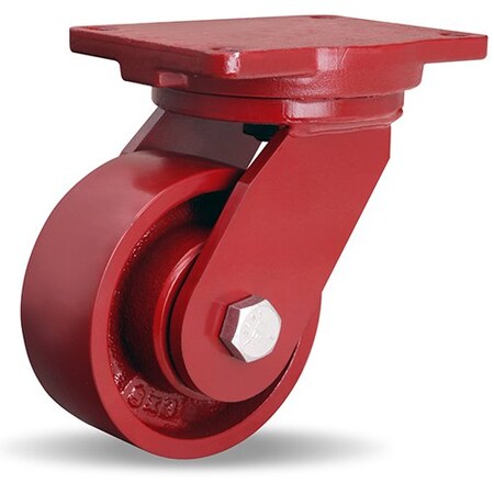 Hamilton Extra Heavy Duty Swivel Caster, 6" x 2-1/2" Metal Wheel, 1" Straight Roller Bearing S-EHD-6MH
