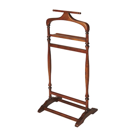 Homeroots Judson Olive Ash Burl Valet Stand 389258