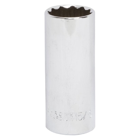 Vulcan Drive Socket, 15/16 in Socket, 1/2 in Drive, 12-Point, Chrome Vanadium Steel, Chrome, MT6528616 MT6528616