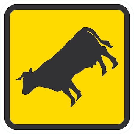 Lyle W11-4, Cattle Crossing Symbol, 12x12, Engineer Grade, Yellow G-2042-EG_12x12