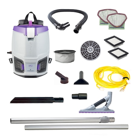 Proteam GoFit 3, 3 qt. Backpack Vacuum w/ ProBlade Carpet Tool Kit 107715