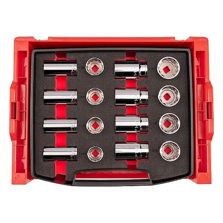 Tekton Socket Set, Steel, 16 Pieces SHD92706