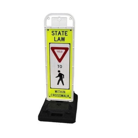 Eastern Metal Signs And Safety Vertical Panel Kit, Yellow, Polyethylene VP-6536-YIELD-FB