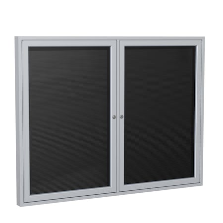 Ghent Enclosed Letter Board 36"x60", Satin PA23660B-BK