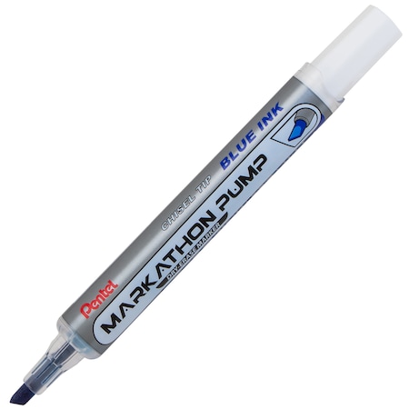Pentel Markathon Pump Dry Erase Marker, Chisel Tip, Blue Ink, 12PK MWL6SX-C