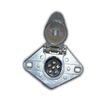 Switch Components 6-Pole Diecast Connector, Socket with Exposed Terminals TC6-SE1-Z