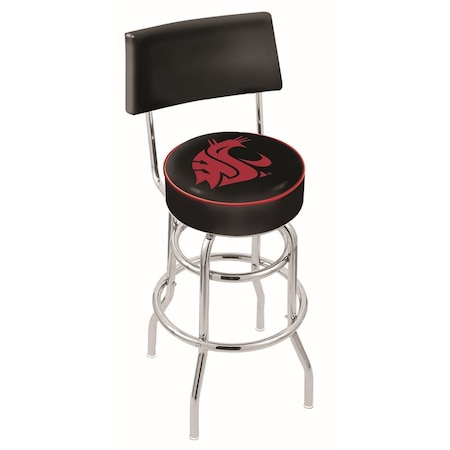 Holland Bar Stool Co 30" Chrome 2-Ring Washington State Swivel Bar Stool, Back L7C430WashSt