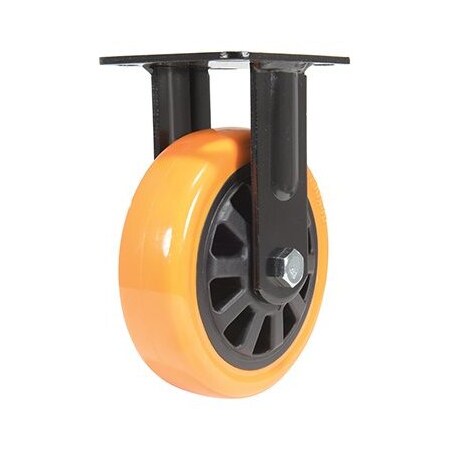 Vestil Polyurethane Rigid Caster 6 In. Diameter x 2 In. Width 836 Lb. Capacity Orange/Black CST-BN-6X2PUP-R