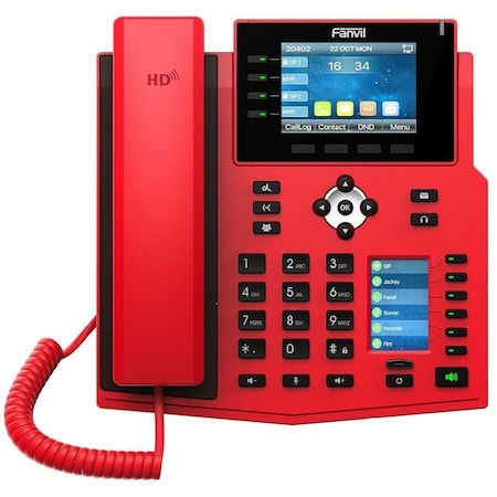 Fanvil RED 6 line Executive Gi Gigabit Color Display Phone, 40 DSS Keys X5U-R