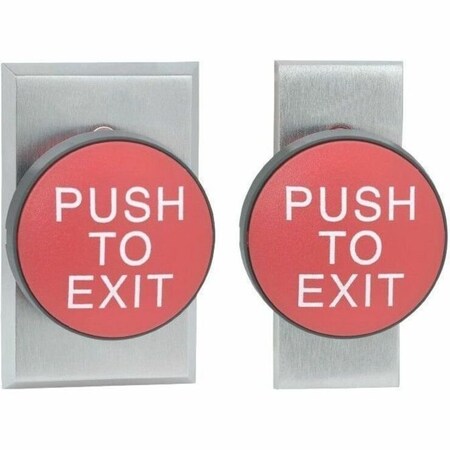 Schlage Electronics Push to Exit Button, Red, Steel 625RD EX