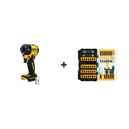 Dewalt Impact Driver, 3000 RPM, 20 V DC DCF870B/DWANGFT40SET