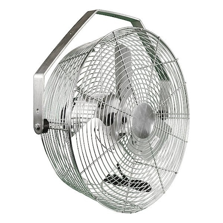 Hessaire Standard Duty Industrial Fan, Wall Mount, 18 in Blade Dia, 115/230V, 3,000 cfm, Non-Oscillating 18B4SSV