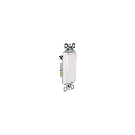 Pass & Seymour Lighted Decor Switch, 3-Way, Grounded, White, 15-Amp, 120-Volt TM873WSLCC10