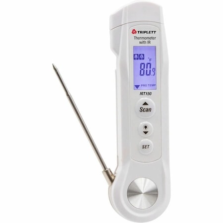 Triplett Stem Thermometer w/ IR For Food, 3" Stem IRT150