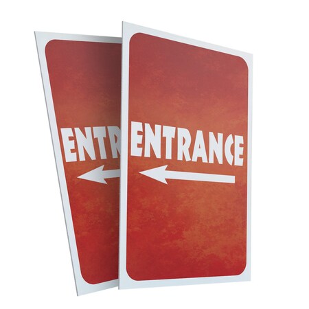 Signmission Entrance, Plastic Signs Only 24 Inch x 36 Inch, Corrugated Plastic, 2PK CSB-2436-2PACK-30372