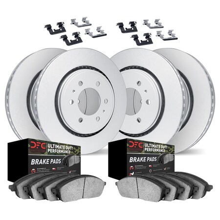 Dynamic Friction Co DFC GEOSPEC Coated Rotor- Heavy Duty Brake Pad includes Hardware 4414-48003