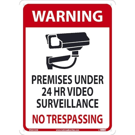 Nmc Warning 24 Hour Video Sign, WGA43AB WGA43AB