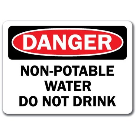 Signmission Safety Sign, 14 in Height, Plastic, 10 in Length, Non Potable Water Do Not Drink DS-Non Potable Water Do Not Drink