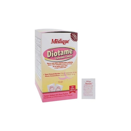 Medique Diotame Antacid/Antidiarrhea Chewable Tablets, 262mg, 500PK 47682021013