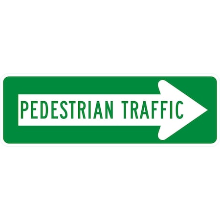 Lyle Pedestrian Traffic >, 36x12, Engineer Grade, White G-15743-EG_36x12