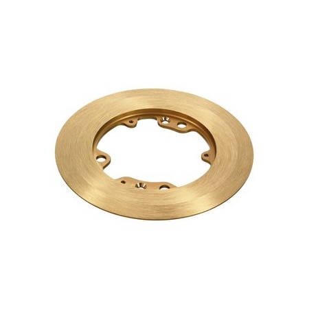 Hubbell Wiring 1-Gang Carpet Flange, Round, 6.25 in Diameter, Brushed Brass S3082