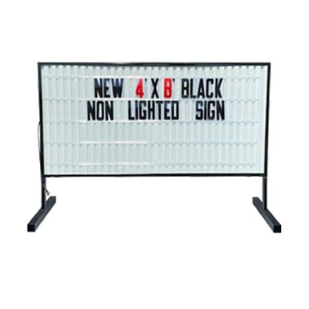 Specialty Store Services 8 Ft. W X 40 In. H Double-Sided Roadside Sign, White Non-Lighted 9424W