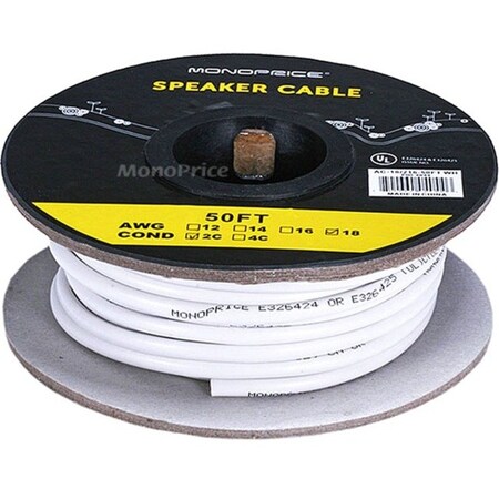 Monoprice Access Series 18AWG CL2 Rated 2-Conductor Speaker Wire, 50ft 4044