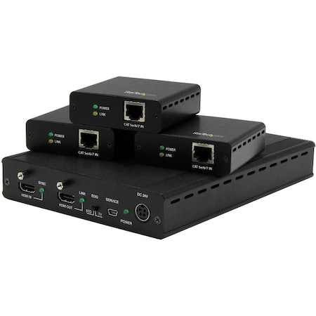 Startech.Com 3 Port HDBaseT Extender kit - Up to 4K ST124HDBT
