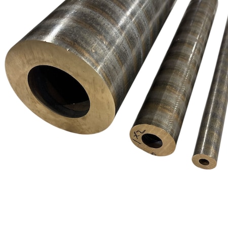 Online Metal Supply 1.125 in ID, 1.500 in OD, 18 inches long, C932 Bearing Bronze Hollow Bar, Cast Oversized, SAE 660 932HBOD1.5W0.1875L18.1
