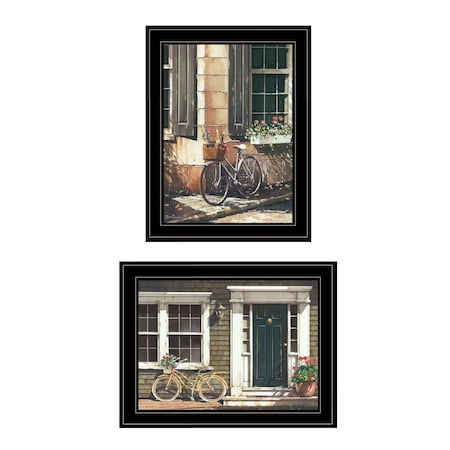 Homeroots Set Of Two A Picnic Getaway 2 Black Framed Print Wall Art, 2PK 406163