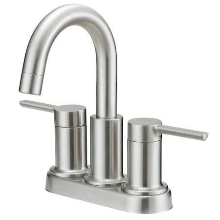 Boston Harbor Lavatory Faucet, Two Handle, 4 in, Brush Nickel TOBI22010009NP