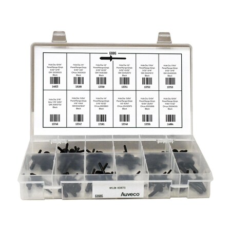 Auveco Nylon Rivet Quik-Select Kit Assortment 6806