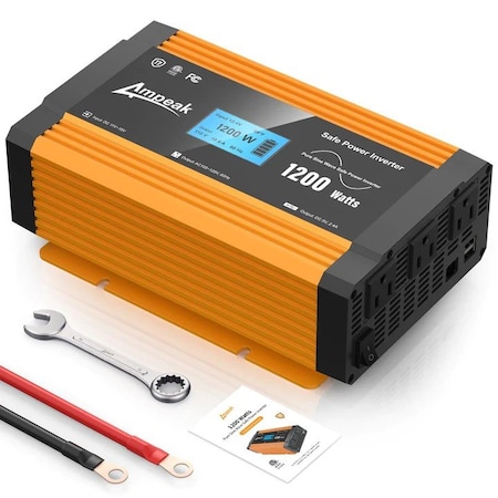 Wrightmaster 1200W/2400W  Pure Sine Wave Power Inverter DC 12V to AC 110V ZR-US21