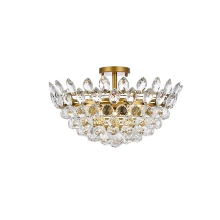 Elegant Lighting Elegant Lighting  20 in. Emilia Flush Mount in Brass 1105F20BR