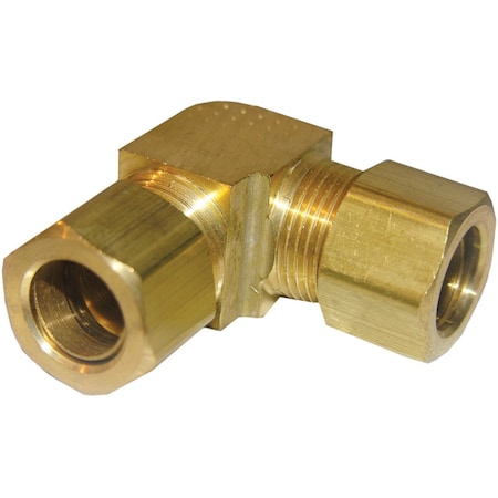 Westlake Pipe & Fittings 1/2'' 90 Deg. Compression Brass Elbow, 1/4 Bend 17-6549