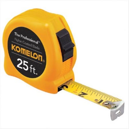 Komelon 1 Inchx25' Yellow Case Steelpower Tape Nylon Coat 416-4925