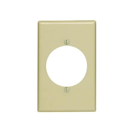 Leviton Receptacle Wallplate, Midway Size, Gang 1, Ivory 80528-I