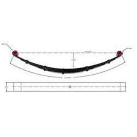 Pro Comp 4 in. Front Leaf Spring with No Bushings for 1979-1985 Toyota 4WD EXP31211L