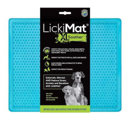 Lickimat Soother Turquoise Rubber XL Slow Feeder For Dogs LM9962TQ-DR